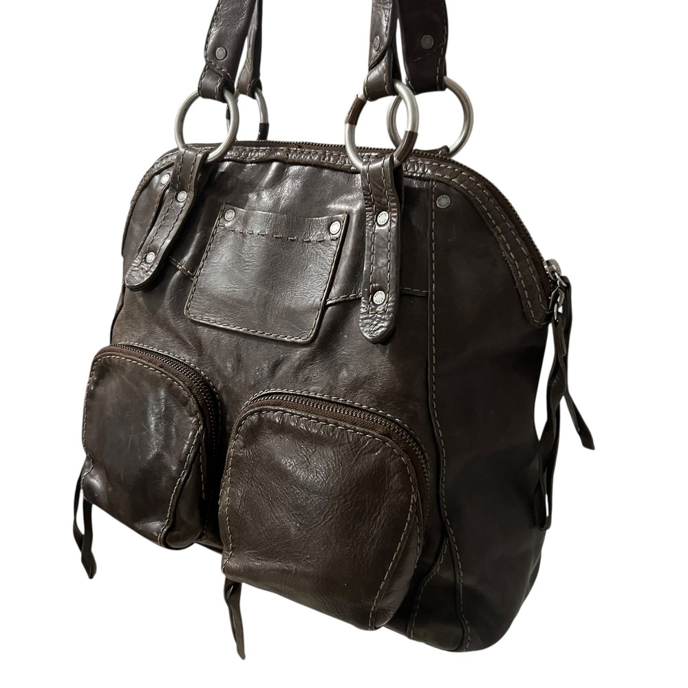 RUEHL No.925 Aubree Brown Leather Shoulder Bag Purse Abercrombie Italian Design - Picture 5 of 10